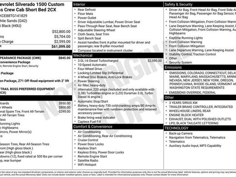 New 2026 Chevrolet Silverado 1500 Custom Trail Boss w/ Dark Appearance Package image 10