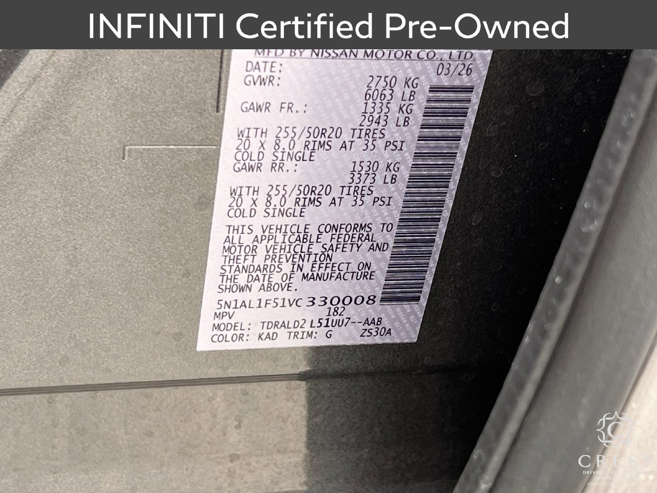 Certified 2027 INFINITI QX60 Luxe w/ Cargo Package FWD image 32