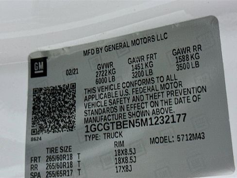 Used 2021 Chevrolet Colorado W/T w/ Custom Special Edition AWD/4WD image 30