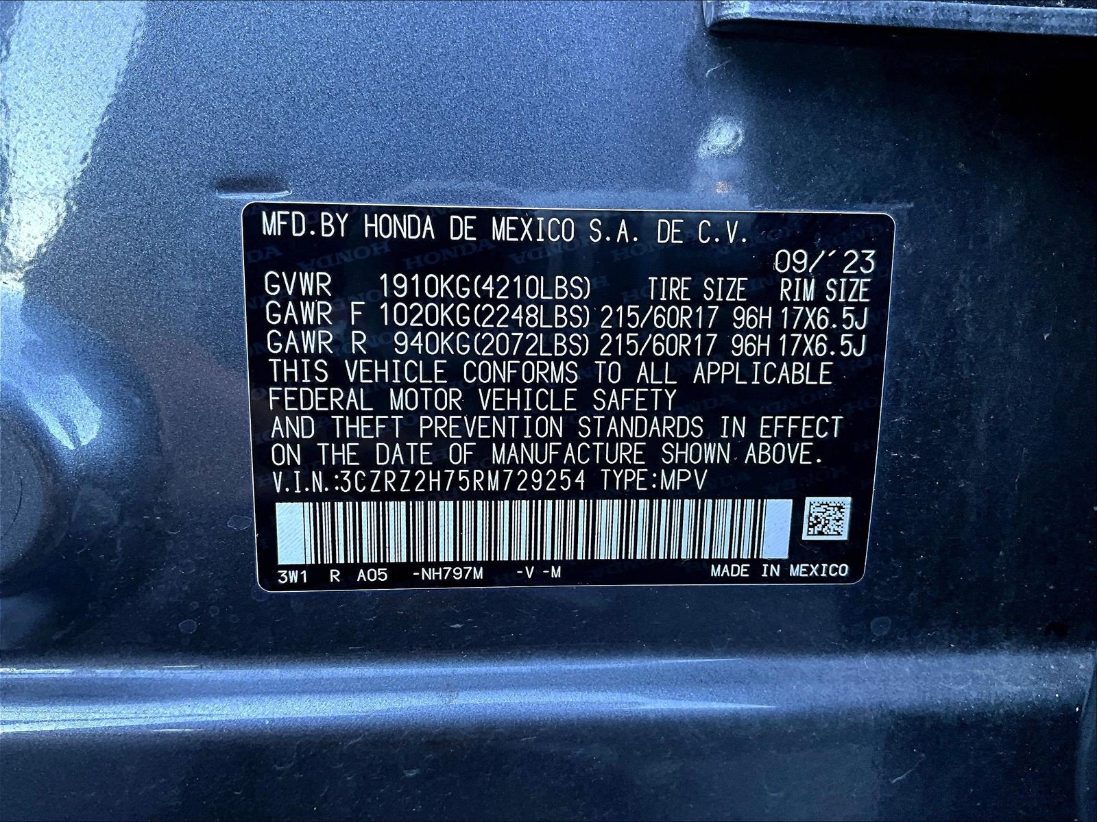 Used 2024 Honda HR-V EX-L image 18