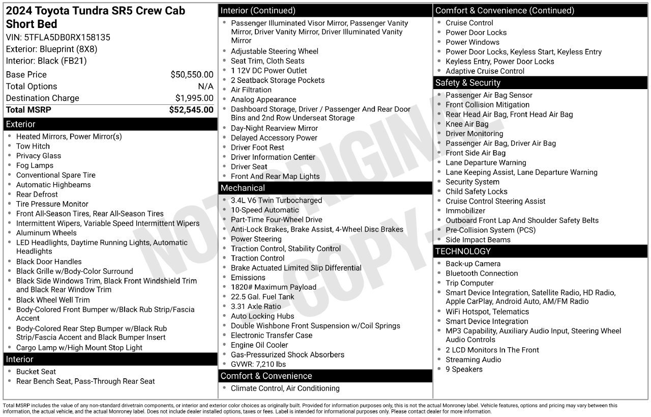 Used 2024 Toyota Tundra SR5 AWD/4WD image 47