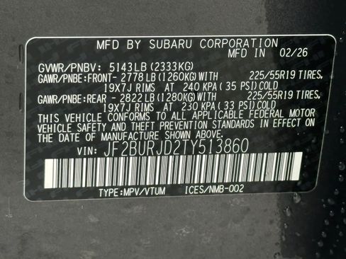 New 2026 Subaru Outback Touring XT AWD/4WD image 33