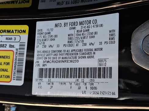 Certified 2022 Ford Bronco Sport Badlands w/ Premium Package AWD/4WD image 27