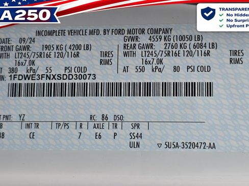 New 2025 Ford E-350 and Econoline 350 Super Duty w/ Power Equipment Group RWD image 13