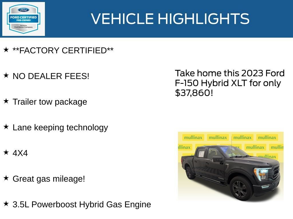 Certified 2023 Ford F150 XLT w/ Equipment Group 302A High AWD/4WD image 12