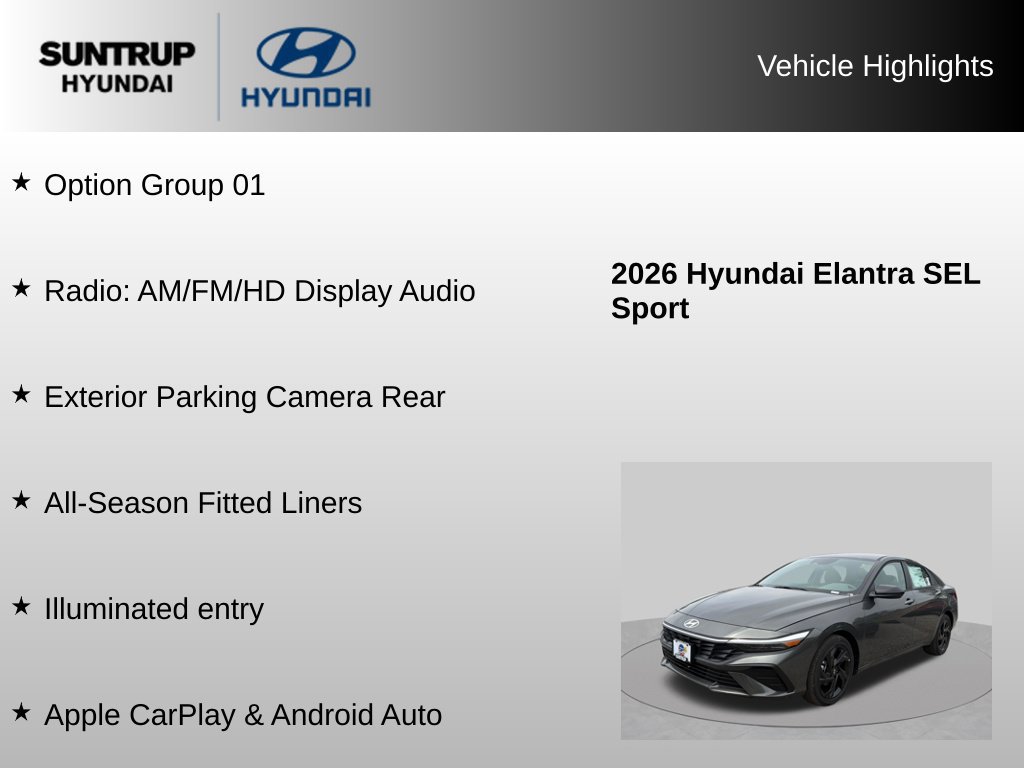 Used 2026 Hyundai Elantra Sport FWD image 8