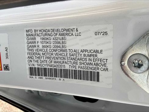 Certified 2025 Honda Accord SE image 22