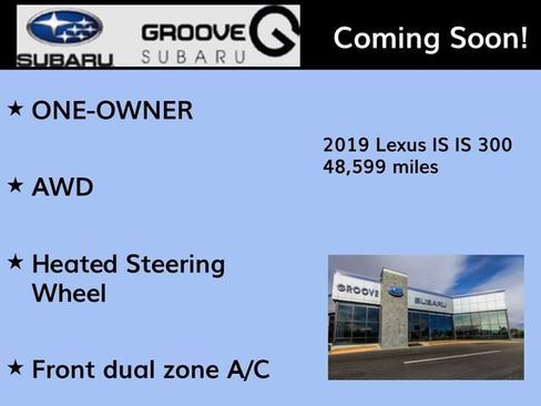 Used 2019 Lexus IS 300 AWD w/ Navigation Package image 2