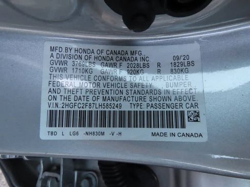 Certified 2020 Honda Civic Sport image 25