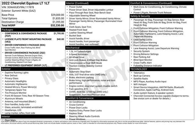 Used 2022 Chevrolet Equinox LT AWD/4WD image 34