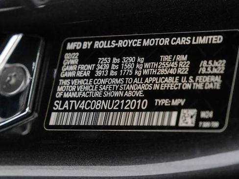 Used 2022 Rolls-Royce Cullinan w/ Cullinan Package AWD/4WD image 75
