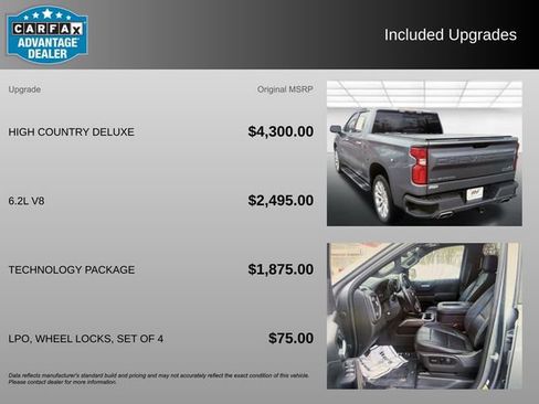 Used 2020 Chevrolet Silverado 1500 High Country w/ Technology Package image 3