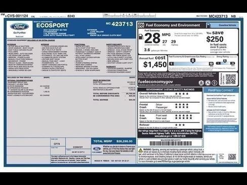 Used 2021 Ford EcoSport SE w/ SE Convenience Package FWD image 6