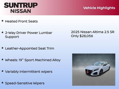 New 2025 Nissan Altima 2.5 SR w/ SR Premium Package image 34