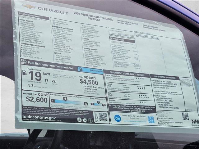 New 2026 Chevrolet Colorado Trail Boss AWD/4WD image 17