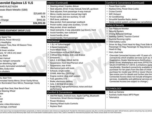 Certified 2018 Chevrolet Equinox LS image 10