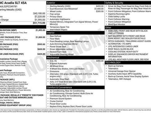 Used 2023 GMC Acadia SLT w/ Elevation Edition AWD/4WD image 3