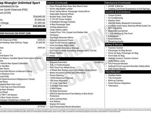 Used 2022 Jeep Wrangler Unlimited Sport image 34