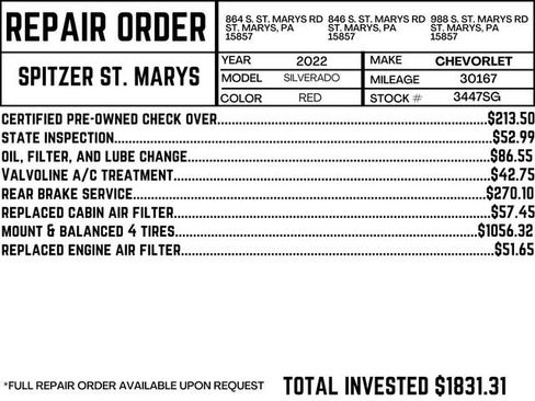 Used 2022 Chevrolet Silverado 1500 Custom w/ LPO, Dark Essentials Package image 3