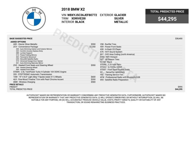 Used 2018 BMW X2 xDrive28i w/ Convenience Package AWD/4WD image 3