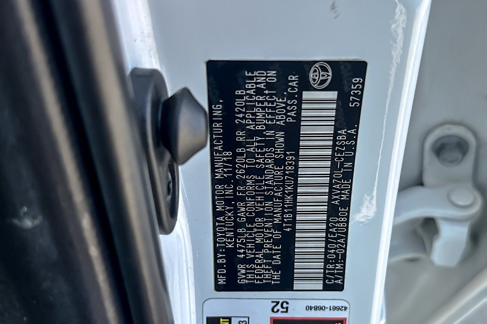 Certified 2019 Toyota Camry SE FWD image 25