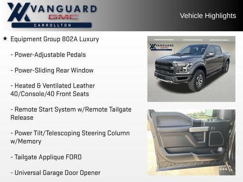 Used 2018 Ford F150 Raptor w/ Equipment Group 802A Luxury image 21