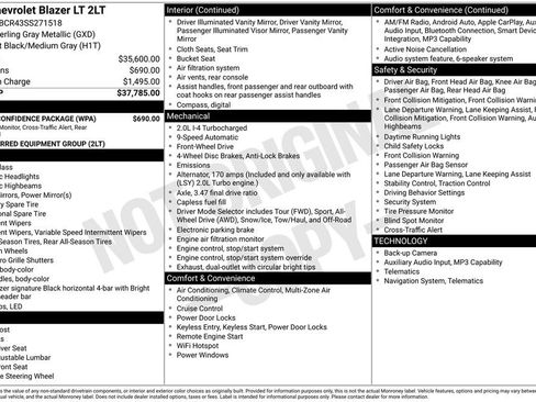 Used 2025 Chevrolet Blazer LT w/ Driver Confidence Package FWD image 39