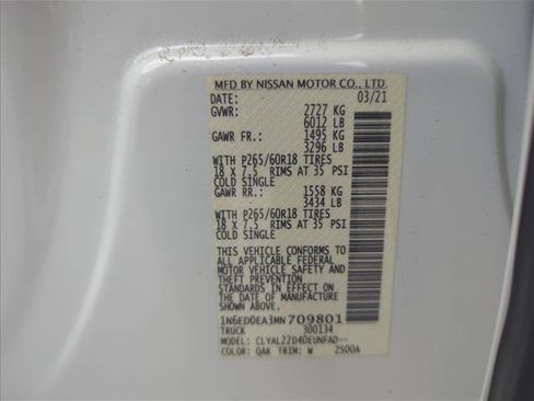 Used 2021 Nissan Frontier SV w/ Midnight Edition Floor Mats image 26