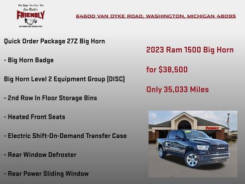 Used 2023 RAM 1500 Big Horn AWD/4WD image 5