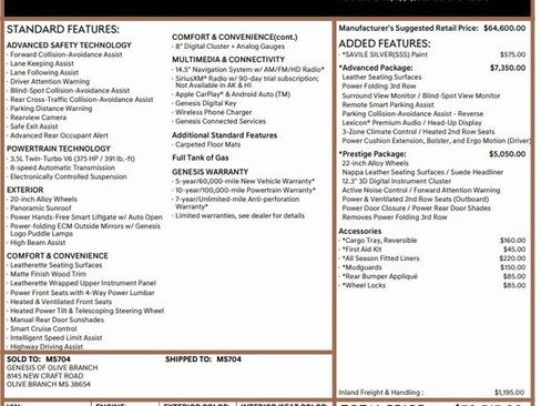 Used 2024 Genesis GV80 3.5T w/ Prestige Package image 6