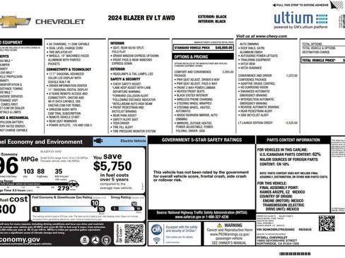 Used 2024 Chevrolet Blazer EV LT AWD/4WD image 3