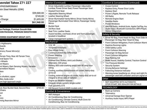 Used 2021 Chevrolet Tahoe Z71 image 2