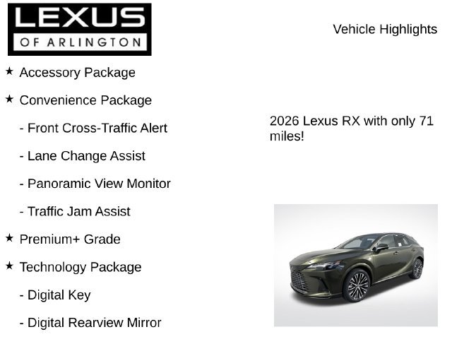 Used 2026 Lexus RX 350 w/ Convenience Package AWD/4WD image 8