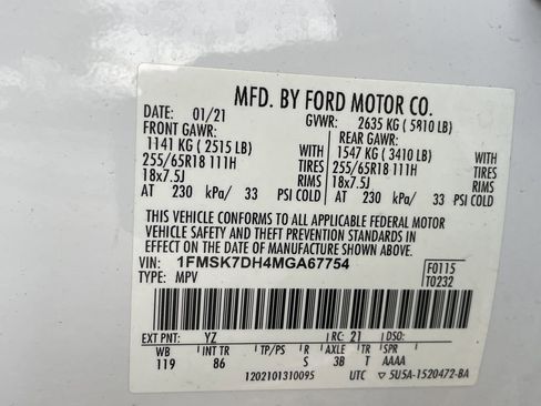 Used 2021 Ford Explorer XLT w/ Class III Trailer Tow Package image 43