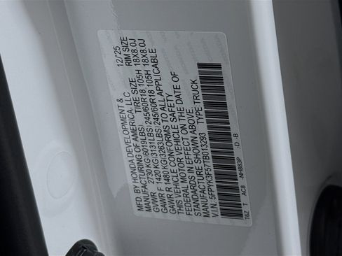 New 2026 Honda Ridgeline RTL image 38