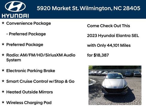Certified 2023 Hyundai Elantra SEL w/ Convenience Package FWD image 6
