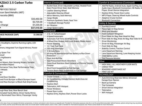 Certified 2025 MAZDA MAZDA3 Carbon w/ Appearance Package image 31