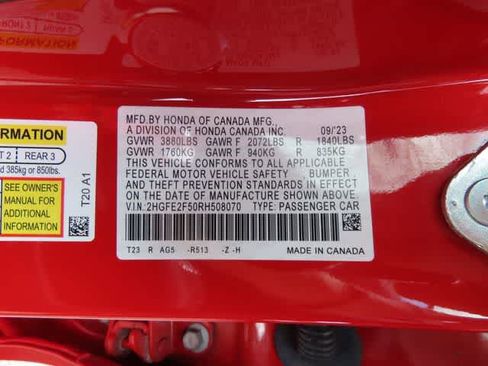 Certified 2024 Honda Civic Sport image 25