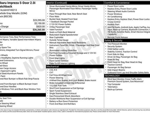 Used 2017 Subaru Impreza 2.0i Sport image 33