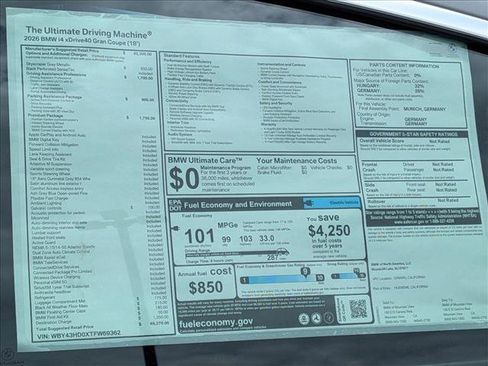 New 2026 BMW i4 xDrive40i w/ Premium Package AWD/4WD image 20