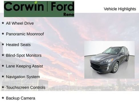 Used 2020 Ford Escape Titanium w/ Titanium Premium Package 2.0 AWD/4WD image 8