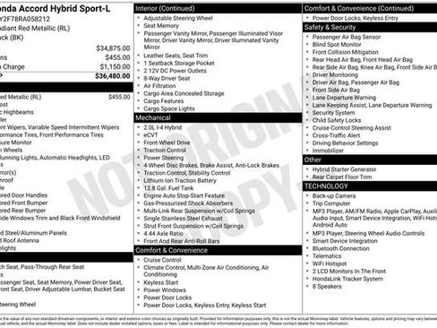 Certified 2024 Honda Accord Sport image 39