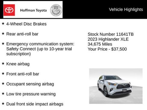 Used 2023 Toyota Highlander XLE AWD/4WD image 15