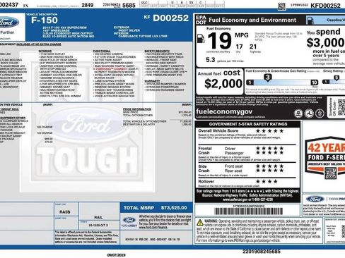 Used 2019 Ford F150 Limited w/ Trailer Tow Package AWD/4WD image 3
