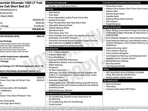 Used 2023 Chevrolet Silverado 1500 LT Trail Boss w/ Protection Package image 40