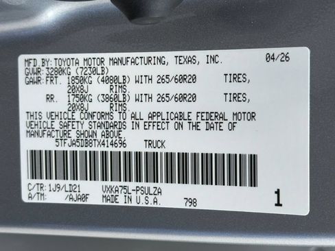 New 2026 Toyota Tundra Limited AWD/4WD image 32