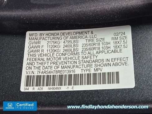 Certified 2024 Honda CR-V EX-L image 14