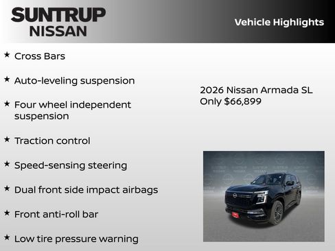 New 2026 Nissan Armada SL w/ Captain's Chari Seat Package AWD/4WD image 16