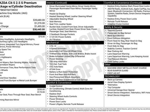 Certified 2025 MAZDA CX-5 AWD 2.5 S w/ Premium Plus Pkg image 28