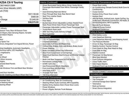 Used 2019 MAZDA CX-9 Touring image 6